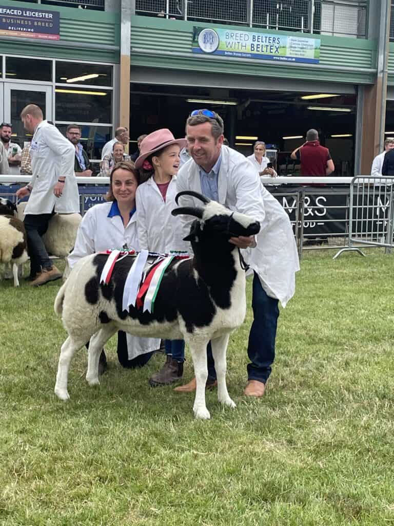 2025 Winner Wyn Harries with his champion ewe 2025 Winner Wyn Harries with his champion ewe